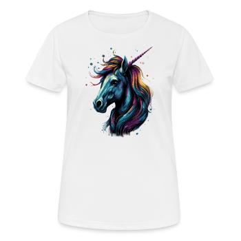 colorful cute unicorn - Sweet Unicorn - unicorn - Women's Breathable T-Shirt - white - Front - AI Model Female 172 dark (172cm)