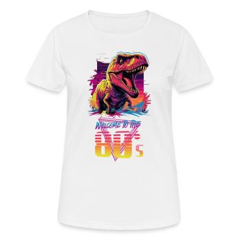 Weclometo the 80s - Frauen T-Shirt atmungsaktiv - Weiß - Vorne - AI Model Female 172 dark (172cm)