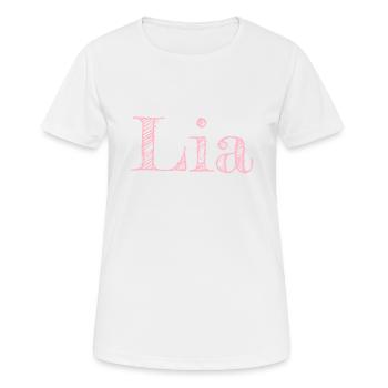 Lia - Frauen T-Shirt atmungsaktiv - Weiß - Vorne - AI Model Female 172 dark (172cm)