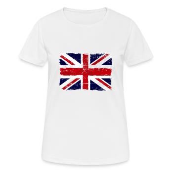 Union Jack - UK Flag - Frauen T-Shirt atmungsaktiv - Weiß - Vorne - AI Model Female 172 dark (172cm)