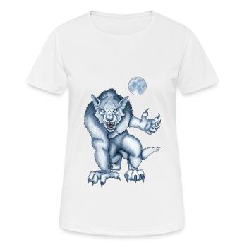 Night Moon Werewolf Curse - Women's Breathable T-Shirt - white - Front - AI Model Female 172 dark (172cm)