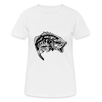 Pêche pêche pêche - T-shirt respirant Femme - blanc - Devant - AI Model Female 172 dark (172cm)
