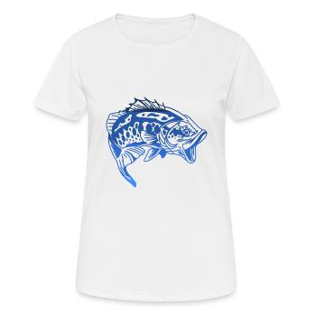 Pêche pêche pêche - T-shirt respirant Femme - blanc - Devant - AI Model Female 172 dark (172cm)
