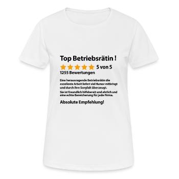 Betriebsrätin Lustiger Spruch Sprüche zum Abschied - Frauen T-Shirt atmungsaktiv - Weiß - Vorne - AI Model Female 172 dark (172cm)