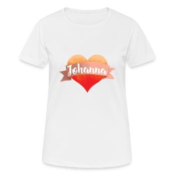 Johanna Herz Chère amie Valentin Saint-Valentin - T-shirt respirant Femme - blanc - Devant - AI Model Female 172 dark (172cm)