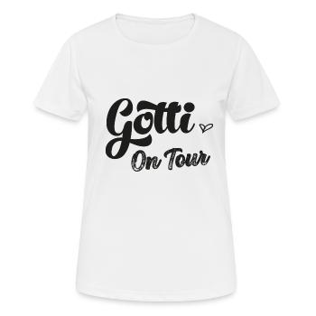 Gotti on Tour Patentante Schweiz Taufpatin Taufe - Frauen T-Shirt atmungsaktiv - Weiß - Vorne - AI Model Female 172 dark (172cm)