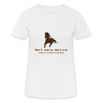 Ride a horse and fly - Women's Breathable T-Shirt - white - Front - AI Model Female 172 dark (172cm)