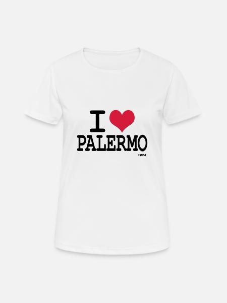 i love palermo - mi piace palermo by wam - Maglietta da donna traspirante - bianco