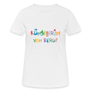 Artiste Profession - T-shirt respirant Femme - blanc - Devant - AI Model Female 172 dark (172cm)