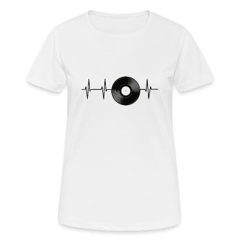 Enregistrer Herzschlag - T-shirt respirant Femme - blanc - Devant - AI Model Female 172 dark (172cm)