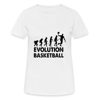 Entwicklung basketball - Frauen T-Shirt atmungsaktiv - Weiß - Vorne - AI Model Female 172 dark (172cm)
