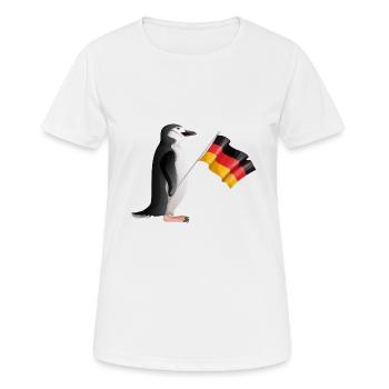 Football Fan Allemagne Équipe nationale - T-shirt respirant Femme - blanc - Devant - AI Model Female 172 dark (172cm)