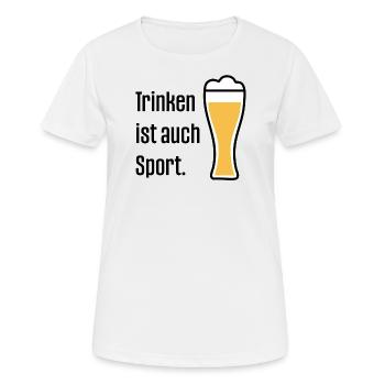 Drinking is also sports, celebrations, parties, beer, wheat - Women's Breathable T-Shirt - white - Front - AI Model Female 172 dark (172cm)