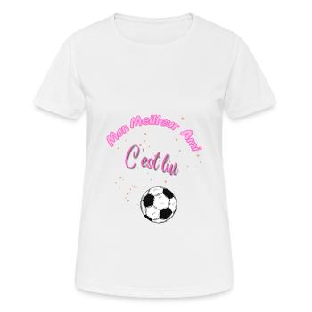 Mon Meilleur Ami c'est lui - T-shirt respirant Femme - blanc - Devant - AI Model Female 172 dark (172cm)