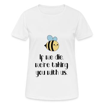 Ecologie - Protégeons les abeilles ! - T-shirt respirant Femme - blanc - Devant - AI Model Female 172 dark (172cm)