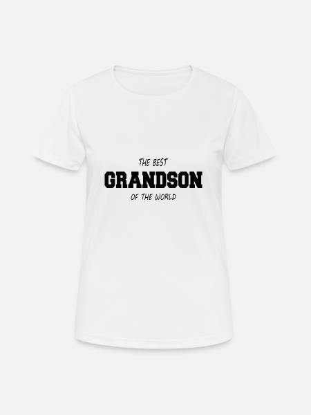 The best Grandson of the world - Women's Breathable T-Shirt - white