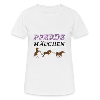 Pferdemädchen - Frauen T-Shirt atmungsaktiv - Weiß - Vorne - AI Model Female 172 dark (172cm)