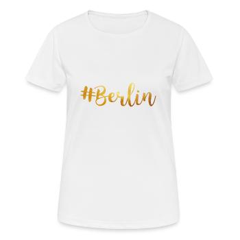 Vibrations berlinoises - T-shirt respirant Femme - blanc - Devant - AI Model Female 172 dark (172cm)