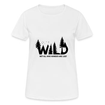 aventure wild - T-shirt respirant Femme - blanc - Devant - AI Model Female 172 dark (172cm)