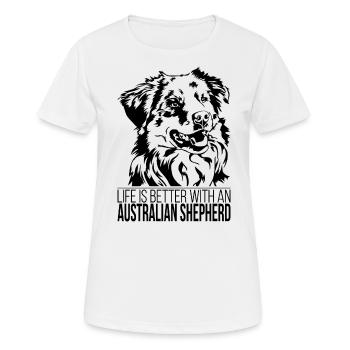 Les chiens de berger australiens disent les saules australiens - T-shirt respirant Femme - blanc - Devant - AI Model Female 172 dark (172cm)