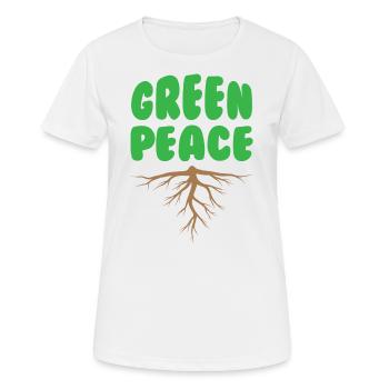 Vert Paix Nature - T-shirt respirant Femme - blanc - Devant - AI Model Female 172 dark (172cm)