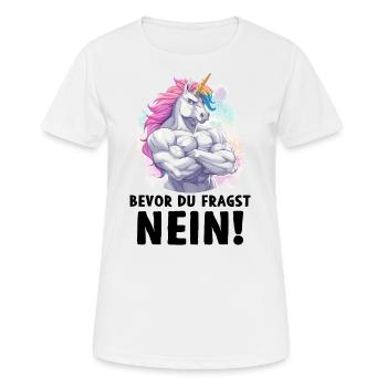Licorne Licorne magique avant de demander non - T-shirt respirant Femme - blanc - Devant - AI Model Female 172 dark (172cm)