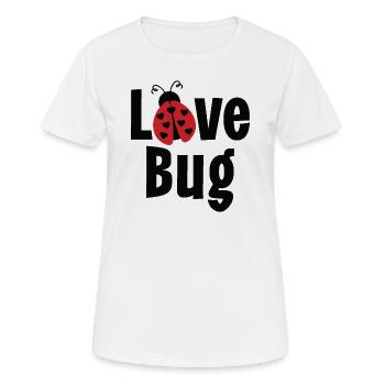 Bug d’amour - T-shirt respirant Femme - blanc - Devant - AI Model Female 172 dark (172cm)