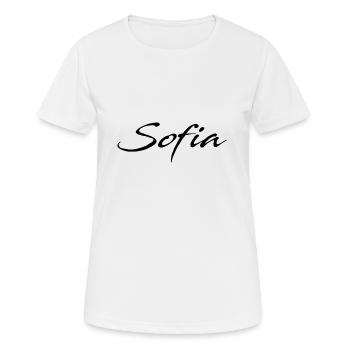 Sofia - Frauen T-Shirt atmungsaktiv - Weiß - Vorne - AI Model Female 172 dark (172cm)