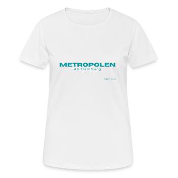 Metropolen ab Hamburg - feiere Deine Reise! - Frauen T-Shirt atmungsaktiv - Weiß - Vorne - AI Model Female 172 dark (172cm)