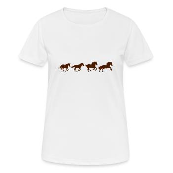 Unterhaltung Pferd Pferde horse4 - Frauen T-Shirt atmungsaktiv - Weiß - Vorne - AI Model Female 172 dark (172cm)
