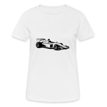 Rennwagen - Frauen T-Shirt atmungsaktiv - Weiß - Vorne - AI Model Female 172 dark (172cm)