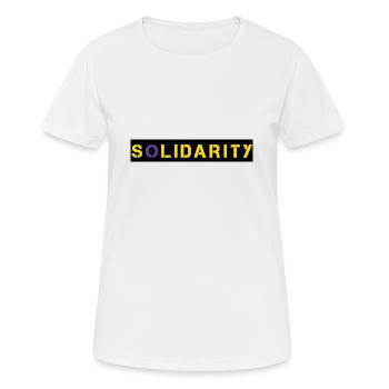 solidarité intersexuée - T-shirt respirant Femme - blanc - Devant - AI Model Female 172 dark (172cm)