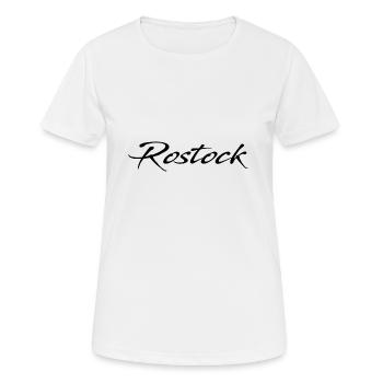 Rostock - Frauen T-Shirt atmungsaktiv - Weiß - Vorne - AI Model Female 172 dark (172cm)