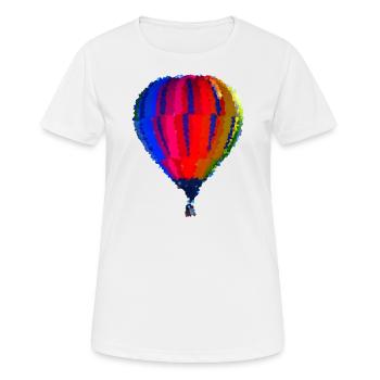 Ballon - T-shirt respirant Femme - blanc - Devant - AI Model Female 172 dark (172cm)