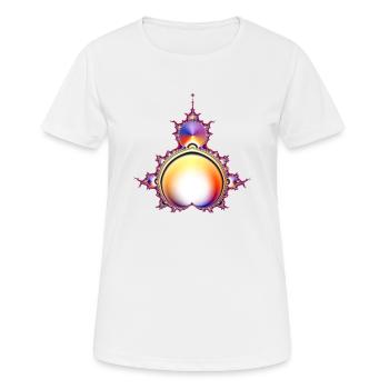 Mandelbaum Fraktal - T-shirt respirant Femme - blanc - Devant - AI Model Female 172 dark (172cm)
