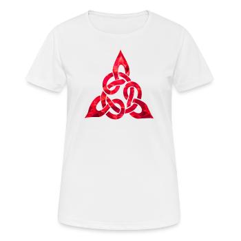 Nœud celtique - T-shirt respirant Femme - blanc - Devant - AI Model Female 172 dark (172cm)