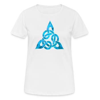 Nœud celtique - T-shirt respirant Femme - blanc - Devant - AI Model Female 172 dark (172cm)