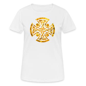 Nœud celtique - T-shirt respirant Femme - blanc - Devant - AI Model Female 172 dark (172cm)