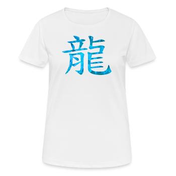 Dragon chinois - T-shirt respirant Femme - blanc - Devant - AI Model Female 172 dark (172cm)