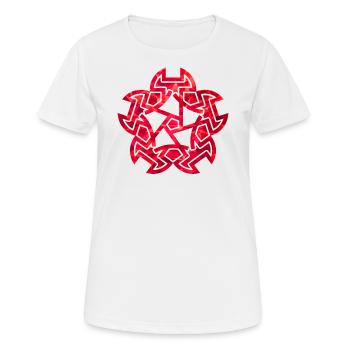 Keltisches Ornament - Frauen T-Shirt atmungsaktiv - Weiß - Vorne - AI Model Female 172 dark (172cm)