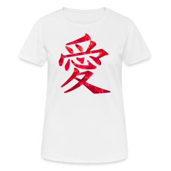 L’amour chinois - T-shirt respirant Femme - blanc - Devant - AI Model Female 172 dark (172cm)