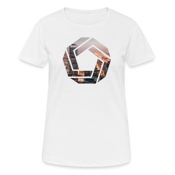Hexagone des nœuds de la ville - T-shirt respirant Femme - blanc - Devant - AI Model Female 172 dark (172cm)