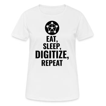 SIG Cartographie Analyse de données Cartographie spatiale - T-shirt respirant Femme - blanc - Devant - AI Model Female 172 dark (172cm)