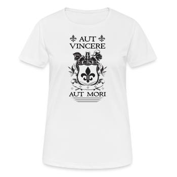 Black Aut Vincere Aut Mori - Women's Breathable T-Shirt - white - Front - AI Model Female 172 dark (172cm)