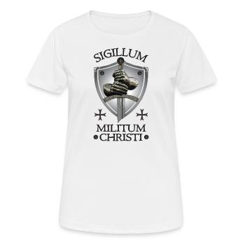 Sigillum Militum Christi - Women's Breathable T-Shirt - white - Front - AI Model Female 172 dark (172cm)