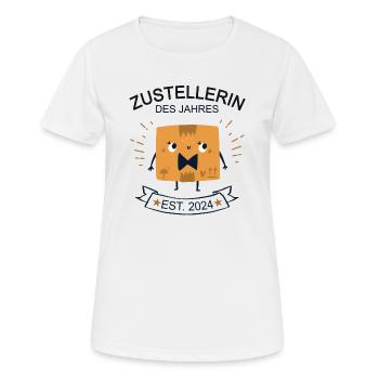 Zustellerin des Jahres 2024 Postbotin Paketbotin - Frauen T-Shirt atmungsaktiv - Weiß - Vorne - AI Model Female 172 dark (172cm)