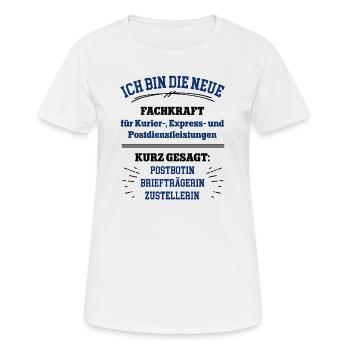 Postbotin Ausbildung Fachkraft KEP Briefträgerin - Frauen T-Shirt atmungsaktiv - Weiß - Vorne - AI Model Female 172 dark (172cm)