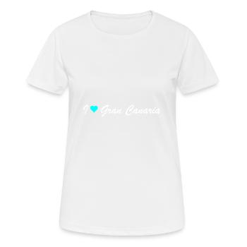 Gran Canaria - Frauen T-Shirt atmungsaktiv - Weiß - Vorne - AI Model Female 172 dark (172cm)