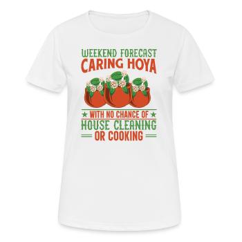 Amoureux de Hoya, fleurs en porcelaine ou fleurs en cire - T-shirt respirant Femme - blanc - Devant - AI Model Female 172 dark (172cm)