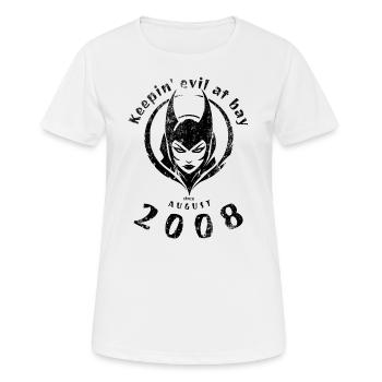 16. Geburtstag Keepin evil at bay since 08/2008 - Frauen T-Shirt atmungsaktiv - Weiß - Vorne - AI Model Female 172 dark (172cm)